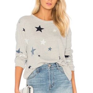 Sundry Star Crewneck Heather Gray  Size 1/S